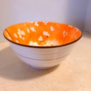 Japanesse Cherry Blossom Footed Ceramic Bowl "NEW "